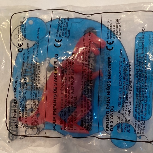 NIB Vintage Subway Kids’ Pak Dino Stompers, Tyrannosaurus Rex Wind-up Action - Picture 5 of 10